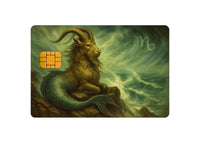 Zodiac Capricorn Credit Card Decal β Astrology Vinyl Card Skin | Minimalist Astrological Credit & Debit Card Sticker