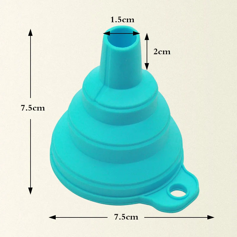 mini Foldable Funnel Silicone Collapsible Portable Funnels for Fuel Hopper Beer Oil Kitchen Accessories Tools  Items